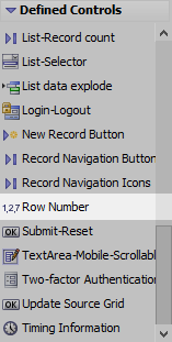 Row Number Control